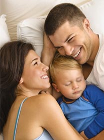 stock photo of family with baby